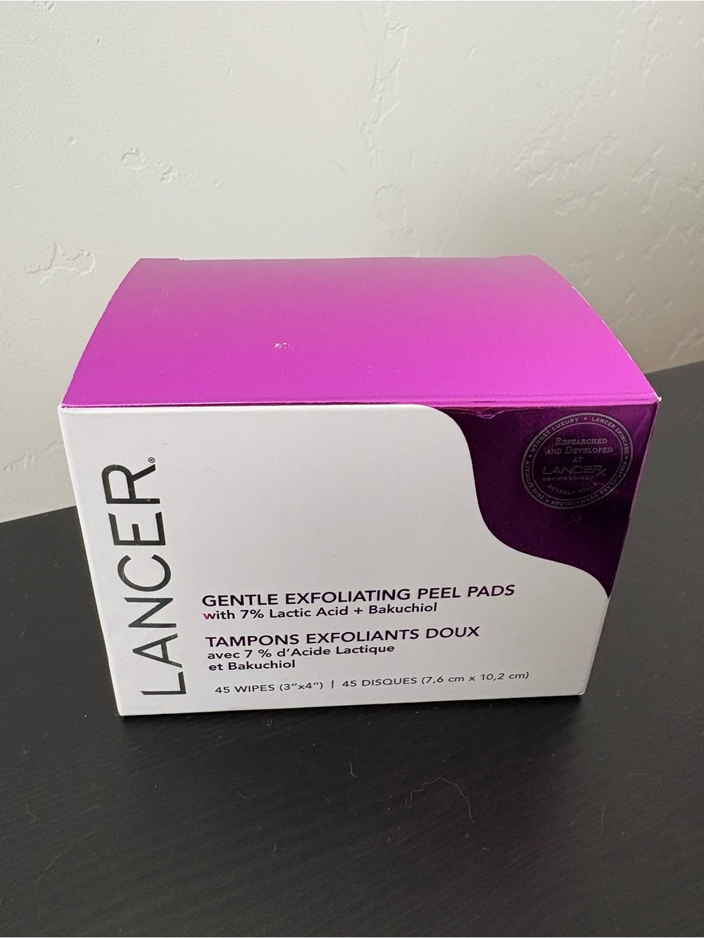 LANCER Gentle Exfoliating Peel Pads 45 count new in box